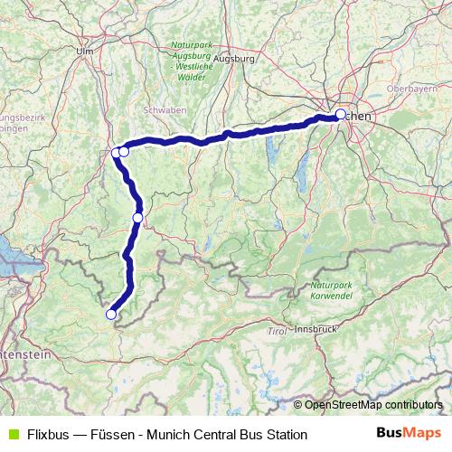 Flixbus bus Line Map