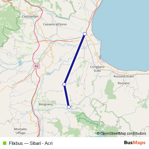 Flixbus bus Line Map