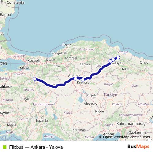 Flixbus bus Line Map
