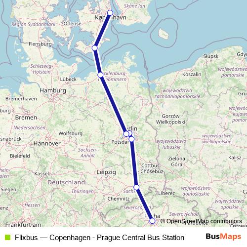 Flixbus bus Line Map