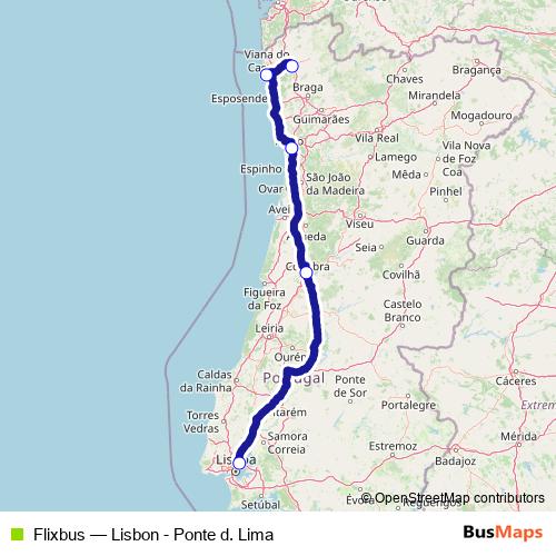 Flixbus bus Line Map