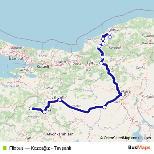 Flixbus bus Line Map