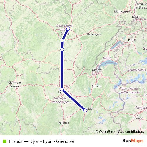 Flixbus bus Line Map