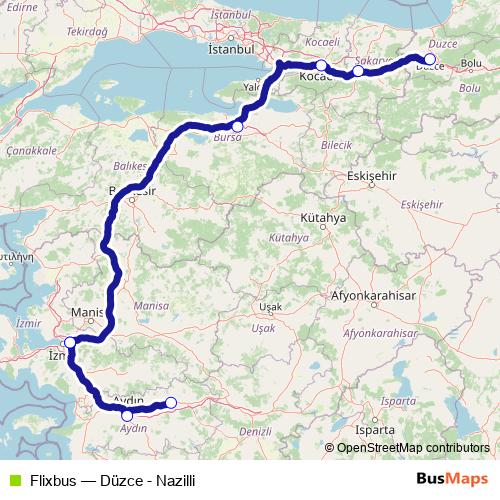 Flixbus bus Line Map