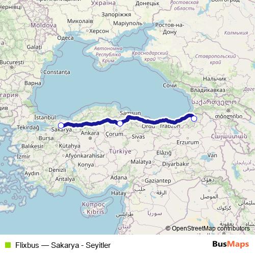 Flixbus bus Line Map