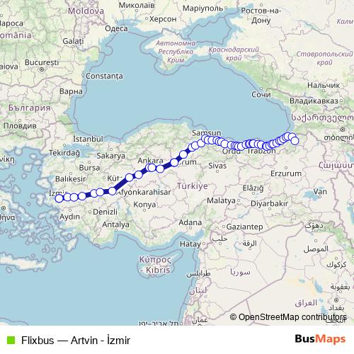 Flixbus bus Line Map