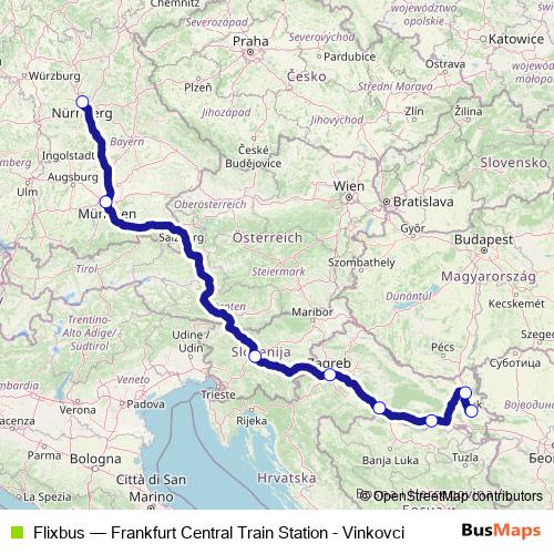 Flixbus bus Line Map