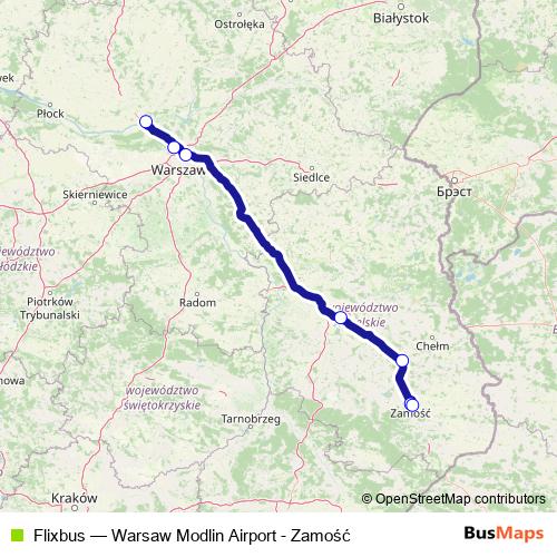 Flixbus bus Line Map