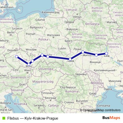 Flixbus bus Line Map