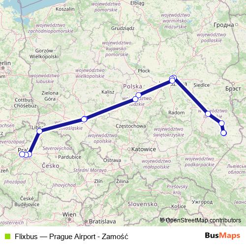 Flixbus bus Line Map