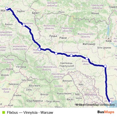 Flixbus bus Line Map