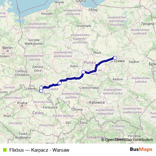 Flixbus bus Line Map