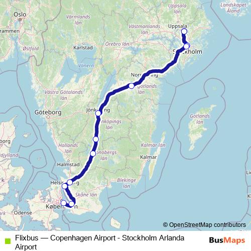 Flixbus bus Line Map