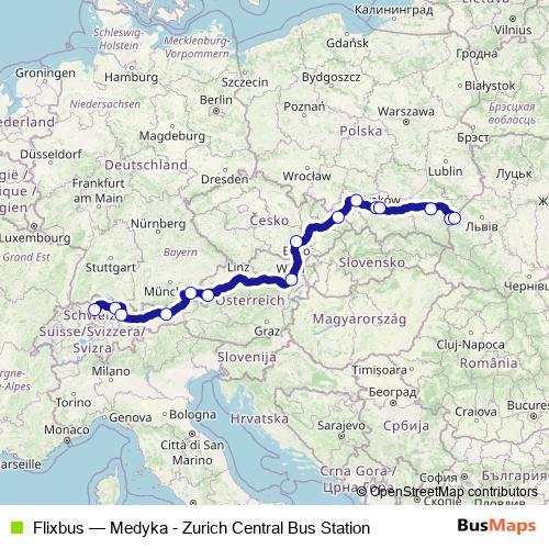 Flixbus bus Line Map