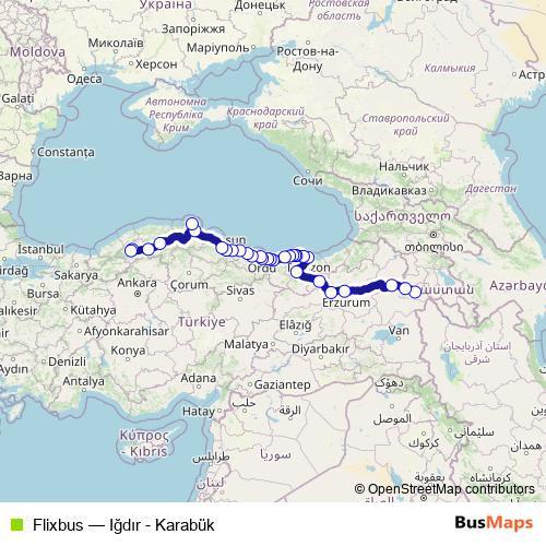 Flixbus bus Line Map