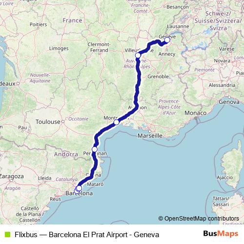 Flixbus bus Line Map