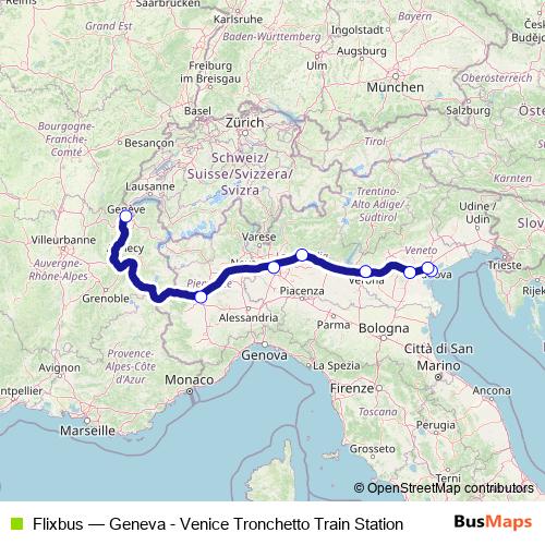 Flixbus bus Line Map