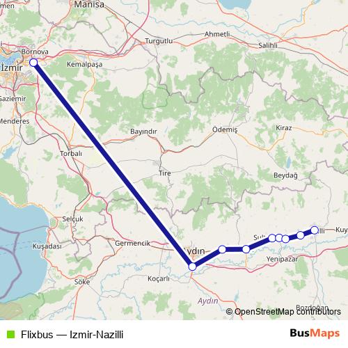 Flixbus bus Line Map