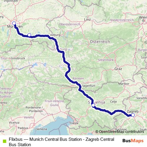 Flixbus bus Line Map