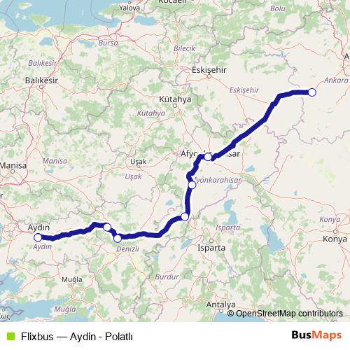 Flixbus bus Line Map