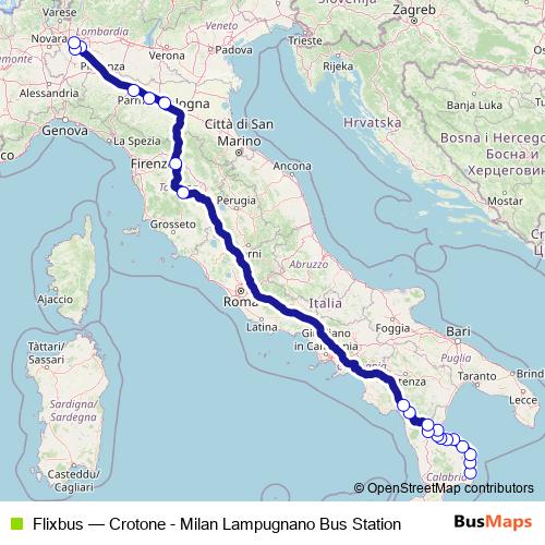 Flixbus bus Line Map