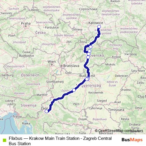 Flixbus bus Line Map