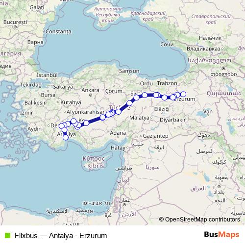 Flixbus bus Line Map