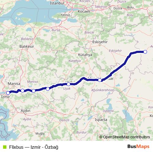 Flixbus bus Line Map
