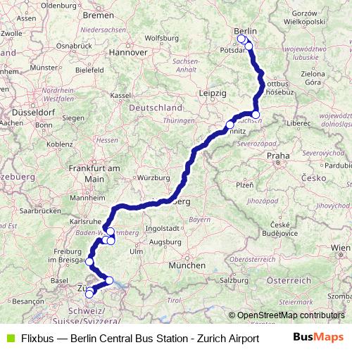 Flixbus bus Line Map
