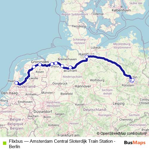 Flixbus bus Line Map