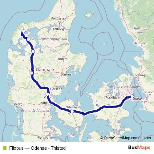 Flixbus bus Line Map