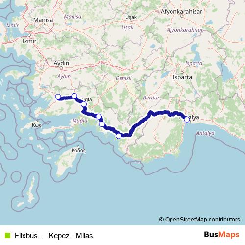 Flixbus bus Line Map