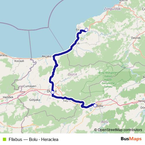 Flixbus bus Line Map
