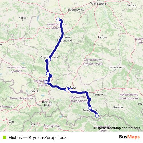 Flixbus bus Line Map