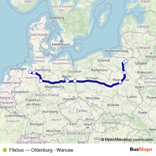 Flixbus bus Line Map