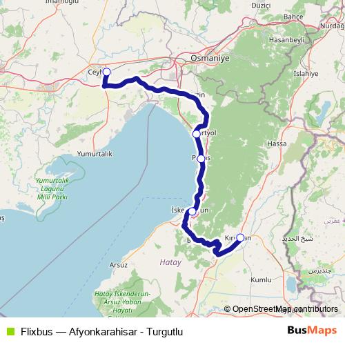 Flixbus bus Line Map