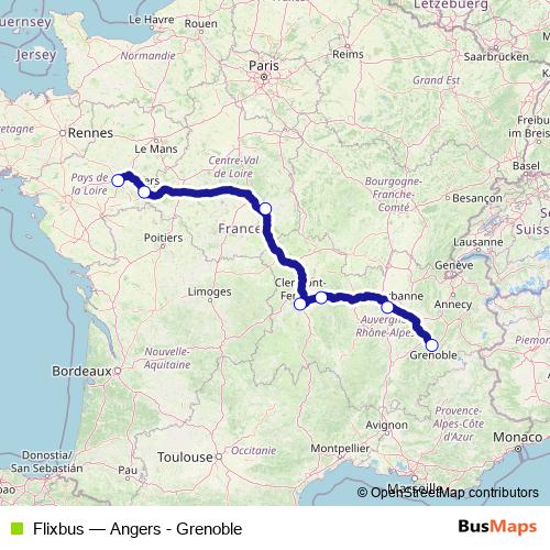 Flixbus bus Line Map