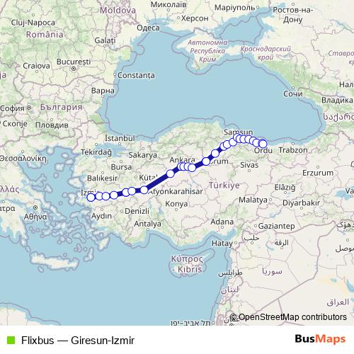 Flixbus bus Line Map