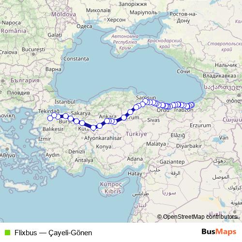 Flixbus bus Line Map