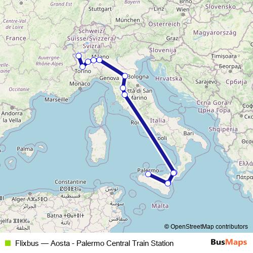 Flixbus bus Line Map