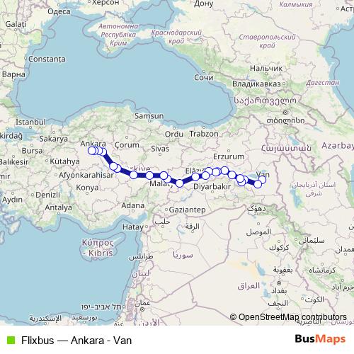 Flixbus bus Line Map