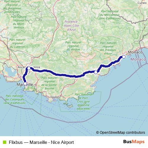 Flixbus bus Line Map