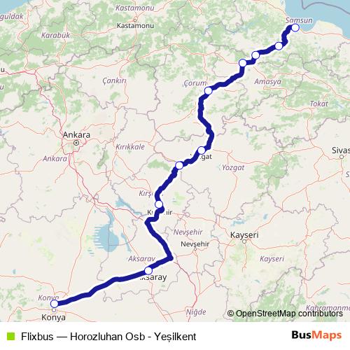 Flixbus bus Line Map
