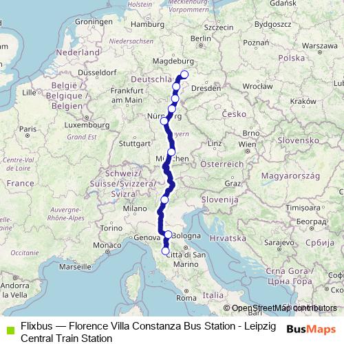 Flixbus bus Line Map