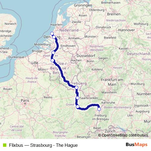 Flixbus bus Line Map