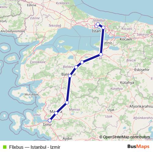 Flixbus bus Line Map