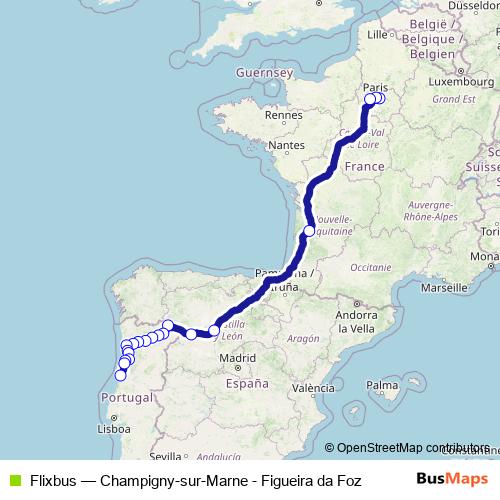 Flixbus bus Line Map