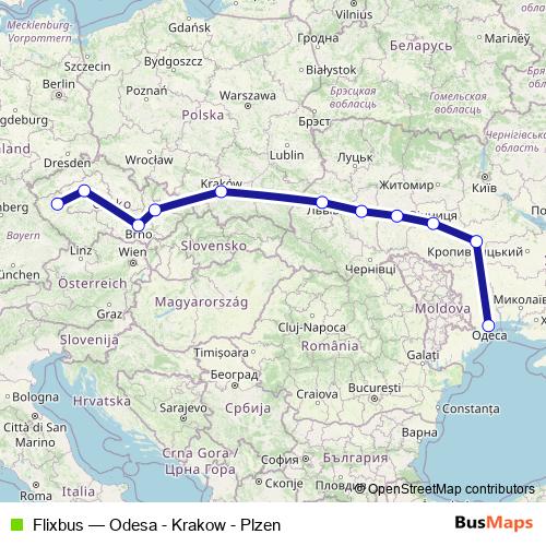 Flixbus bus Line Map