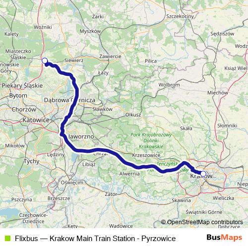Flixbus bus Line Map