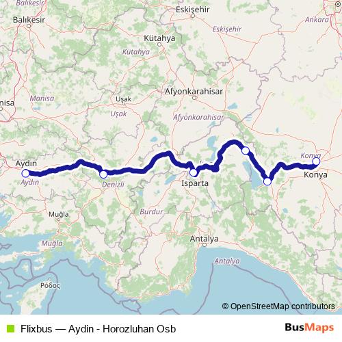 Flixbus bus Line Map